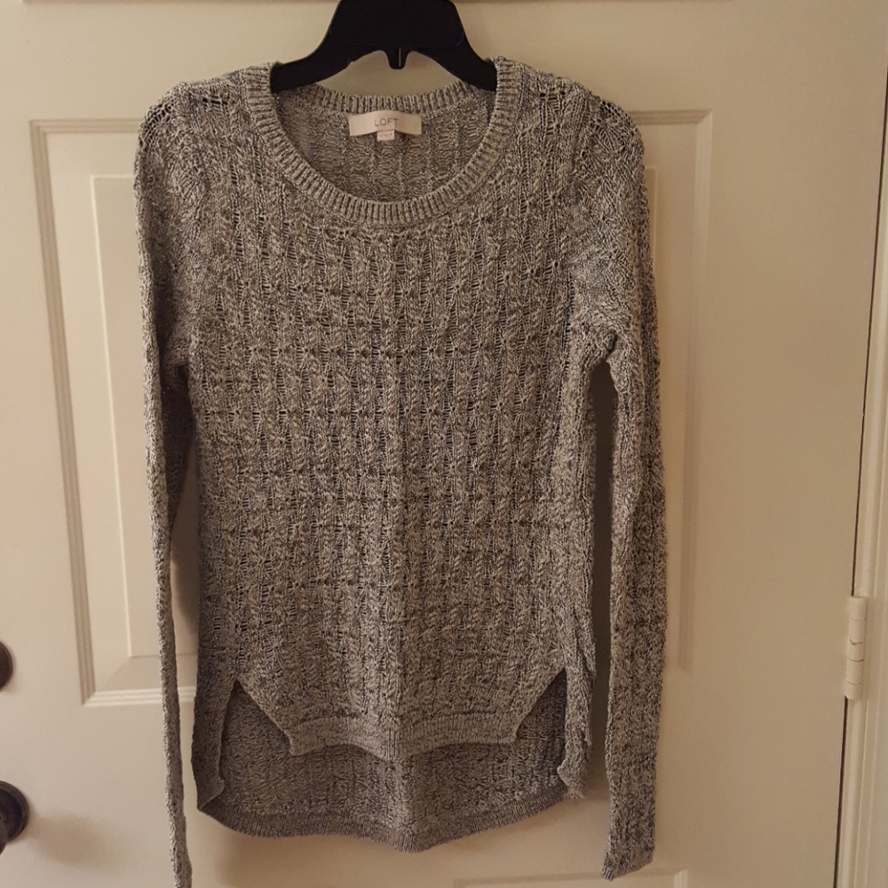 Loft, gray marbled sweater